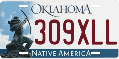 OK license plate 309XLL