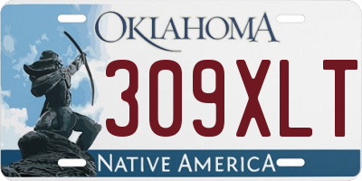 OK license plate 309XLT