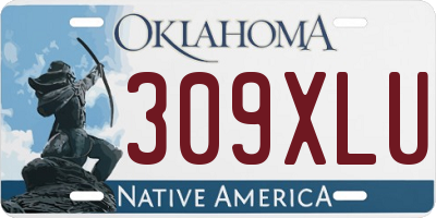 OK license plate 309XLU