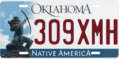 OK license plate 309XMH