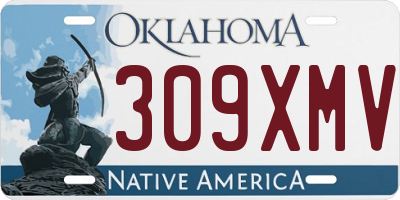 OK license plate 309XMV