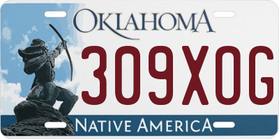 OK license plate 309XOG