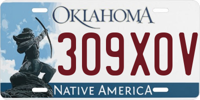 OK license plate 309XOV