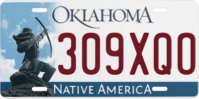 OK license plate 309XQO
