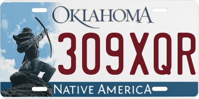 OK license plate 309XQR