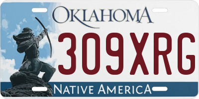 OK license plate 309XRG