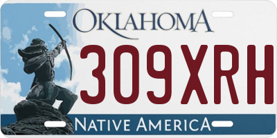 OK license plate 309XRH