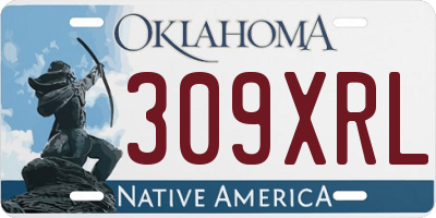 OK license plate 309XRL