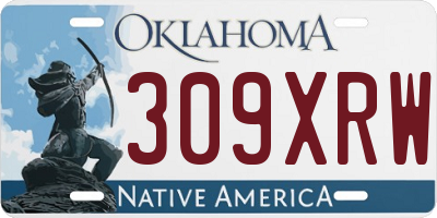 OK license plate 309XRW