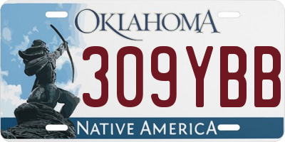 OK license plate 309YBB