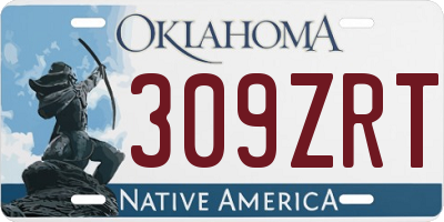 OK license plate 309ZRT