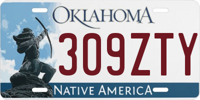 OK license plate 309ZTY