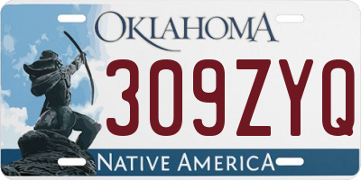 OK license plate 309ZYQ