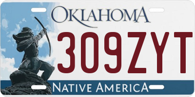 OK license plate 309ZYT