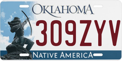 OK license plate 309ZYV