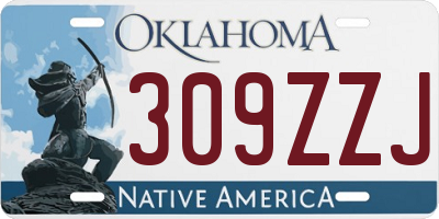 OK license plate 309ZZJ