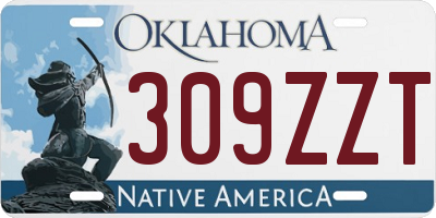 OK license plate 309ZZT