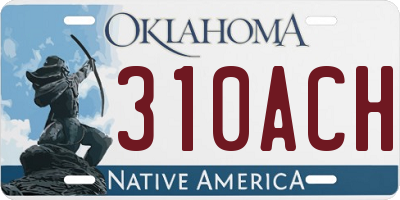 OK license plate 310ACH