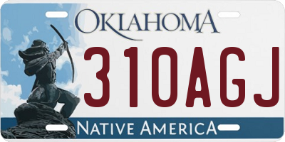 OK license plate 310AGJ