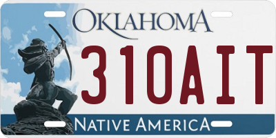 OK license plate 310AIT