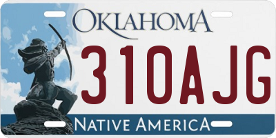 OK license plate 310AJG