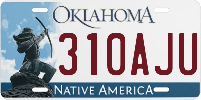 OK license plate 310AJU