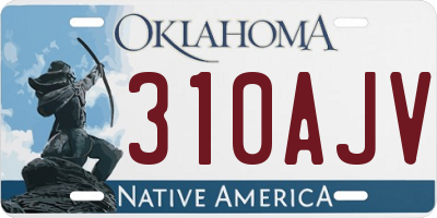 OK license plate 310AJV