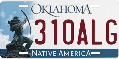 OK license plate 310ALG