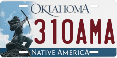 OK license plate 310AMA