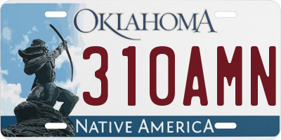 OK license plate 310AMN