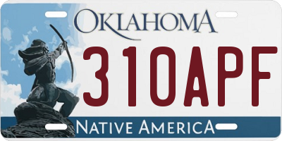 OK license plate 310APF