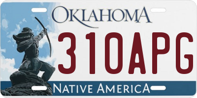 OK license plate 310APG