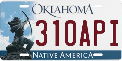 OK license plate 310API