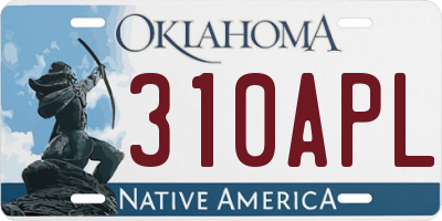 OK license plate 310APL