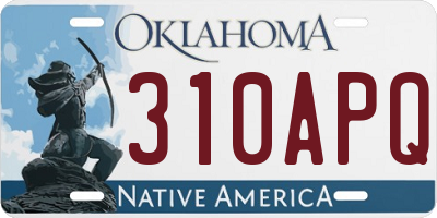 OK license plate 310APQ