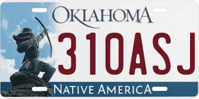 OK license plate 310ASJ