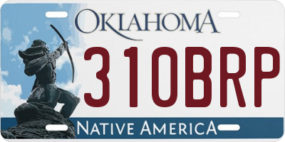 OK license plate 310BRP
