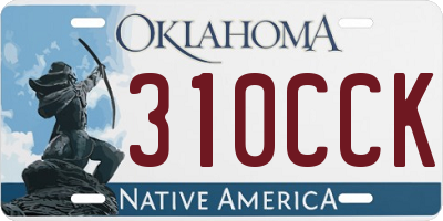 OK license plate 310CCK