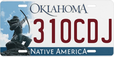 OK license plate 310CDJ