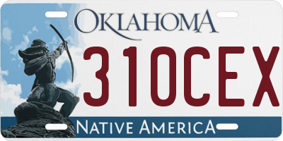 OK license plate 310CEX