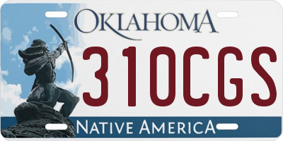 OK license plate 310CGS
