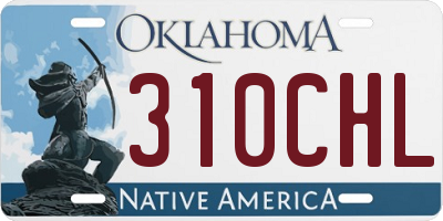 OK license plate 310CHL