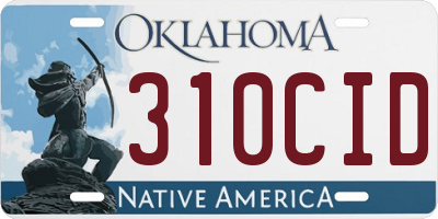 OK license plate 310CID