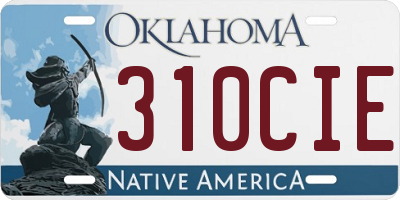OK license plate 310CIE