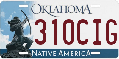 OK license plate 310CIG