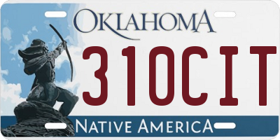 OK license plate 310CIT