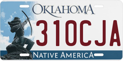 OK license plate 310CJA