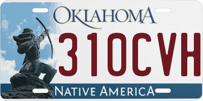 OK license plate 310CVH