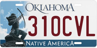 OK license plate 310CVL