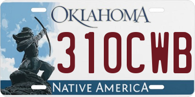 OK license plate 310CWB